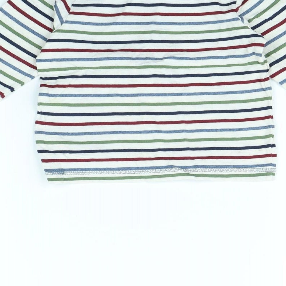 Brand and care label for George boys’ multicoloured striped basic t-shirt, size 12, months