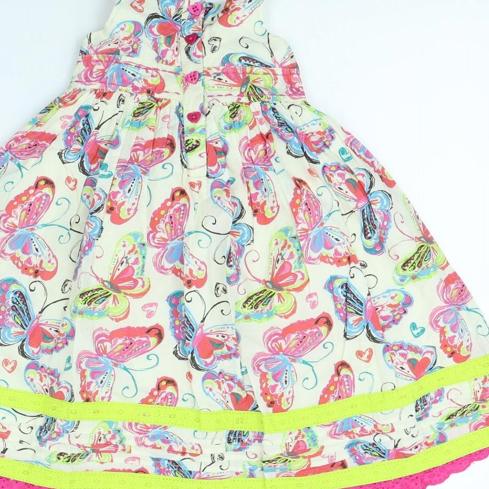 George Girls White Animal Print Fit & Flare Size 18 Months - Butterflies
