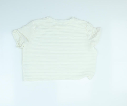 Womens UK Size 16 Dorothy Perkins White Basic T-Shirt