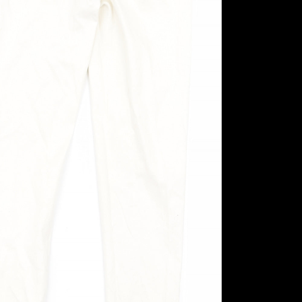 Womens UK Size 8 Dorothy Perkins Regular Fit White Trousers