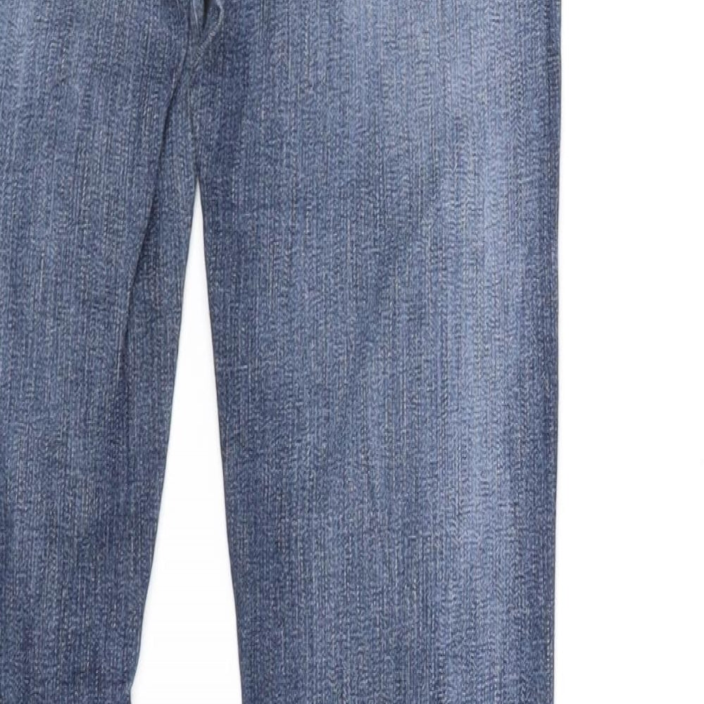 Brand and care label for C&A women’s blue denim skinny jeans, size UK 26, in, 29-inch leg