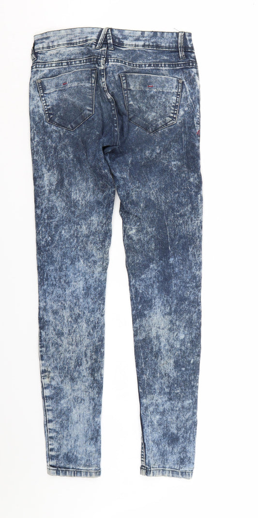 Womens UK Size XS Terranova Regular Fit Straight Blue Jeans