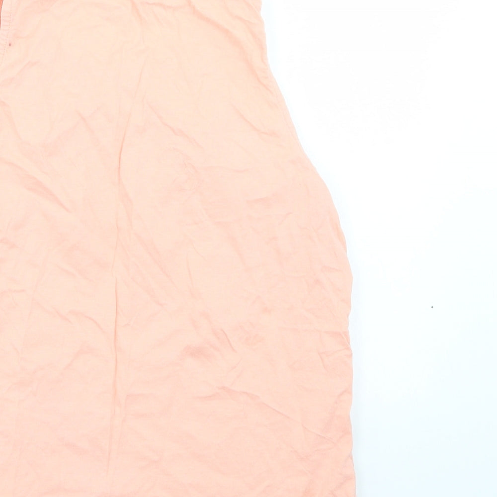Womens UK Size 10 New Look Orange Basic Tank