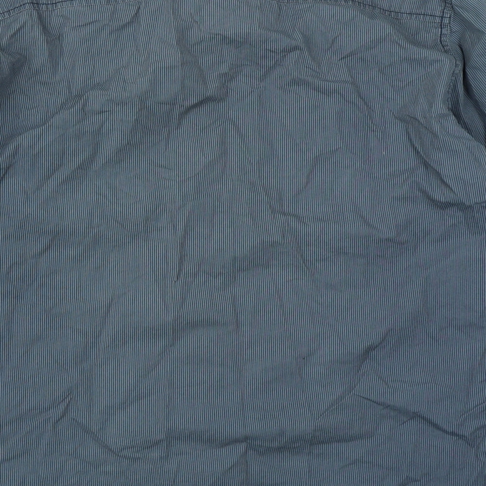 Mens UK Size L Denim Seventy3 Blue Button-Up Long Sleeve Casual Shirt