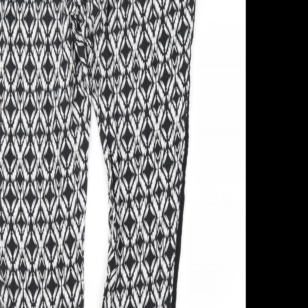 Womens UK Size 12 F&F Regular Fit Harem Black Trousers