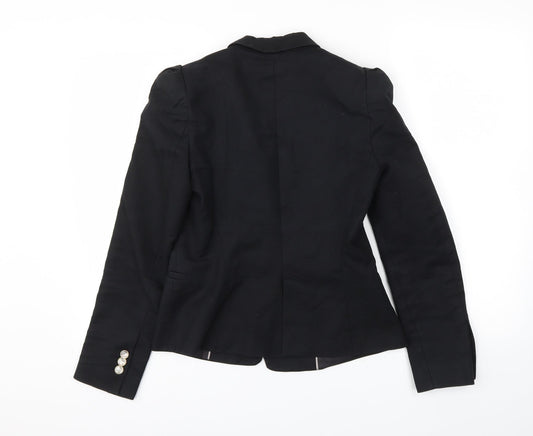 Back view of Zara women’s black jacket blazer, size S