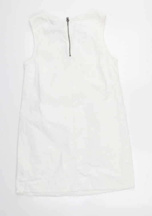 New Look Womens White A-Line Size 12
