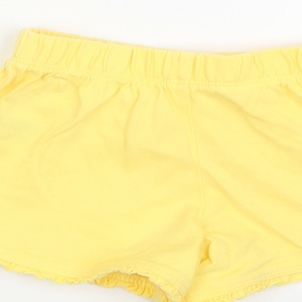 Mothercare Girls Yellow Cropped Trousers Size 12-18 Months