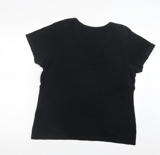 Primark Womens Black Basic T-Shirt Size 14