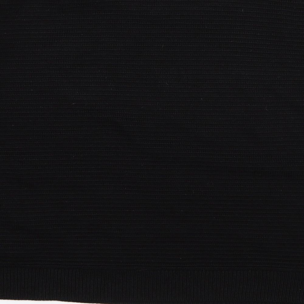 Brand and care label for New Look women’s black jumper, size UK 10