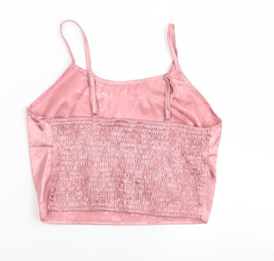 SheIn Womens Pink Floral Camisole Tank Size M