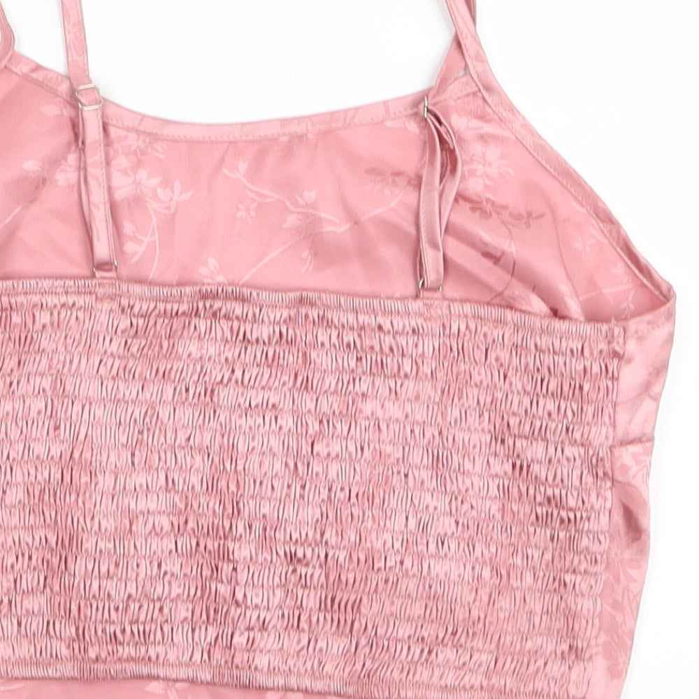 SheIn Womens Pink Floral Camisole Tank Size M