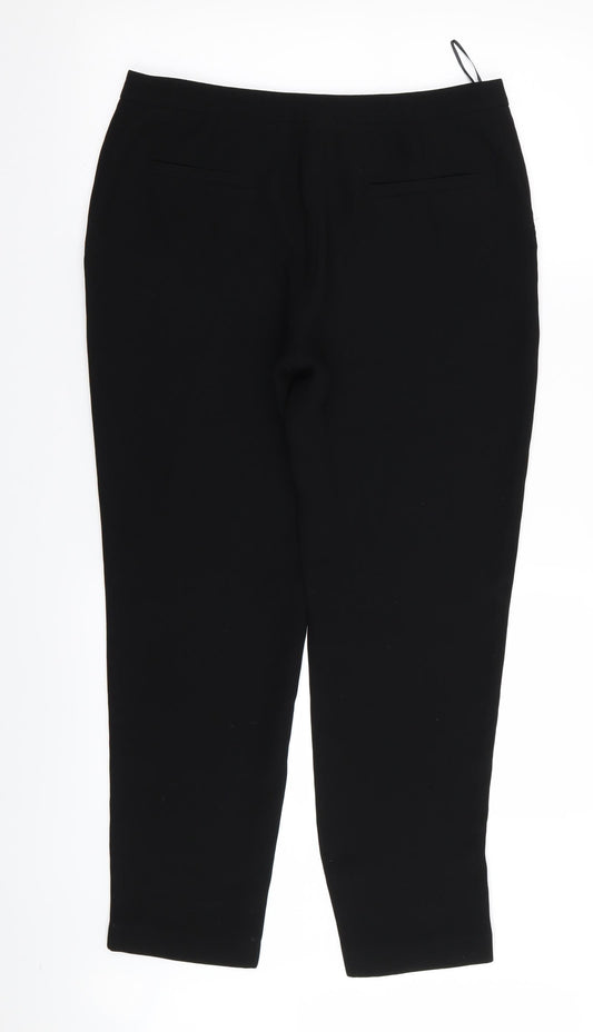 Womens UK Size 10 NEXT Regular Fit Black Trousers