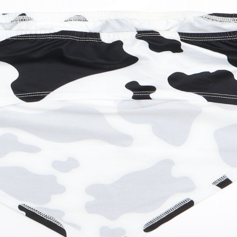 SheIn Womens White Animal Print Basic Tank Size S - Boob Tube