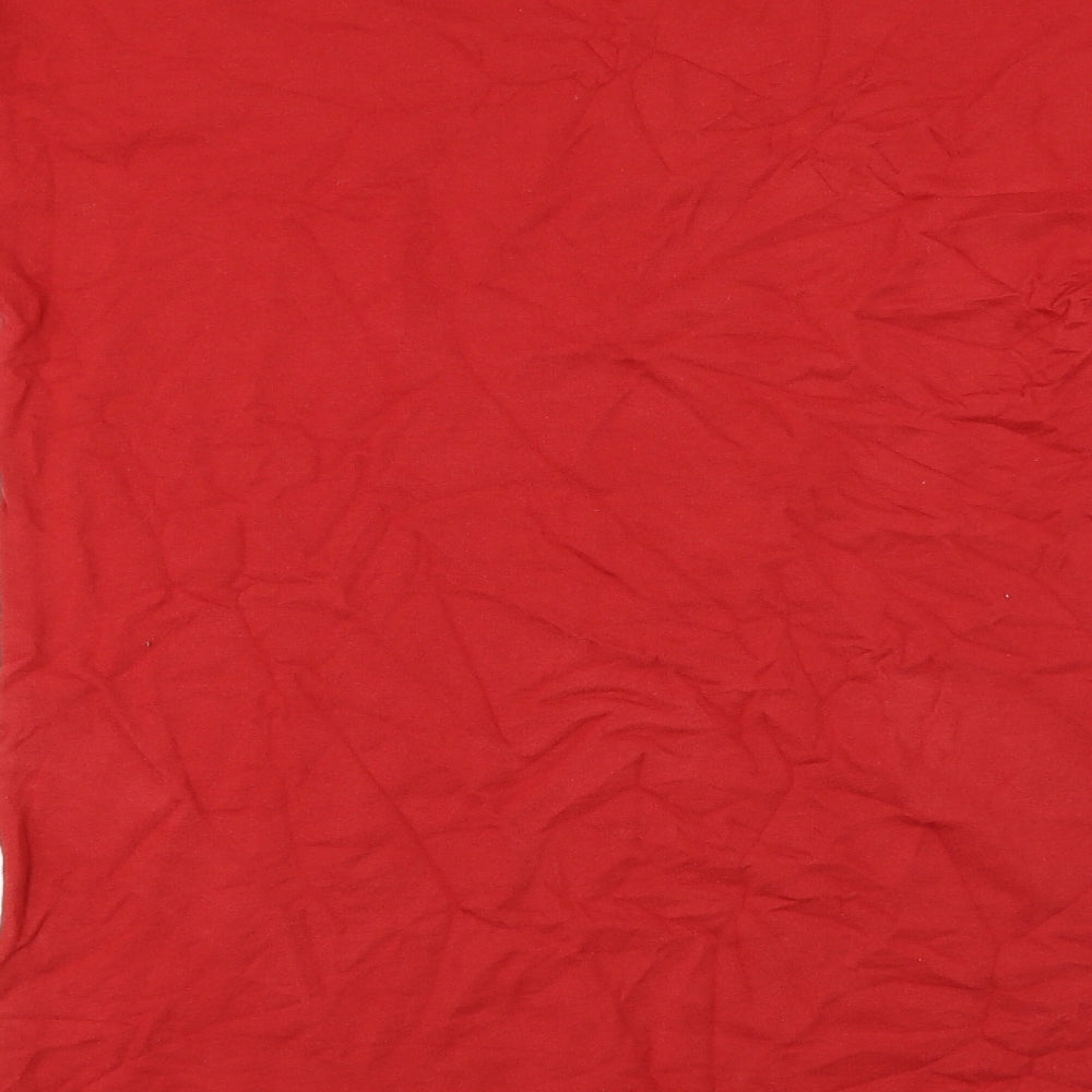 Womens UK Size S Zara Red Basic T-Shirt