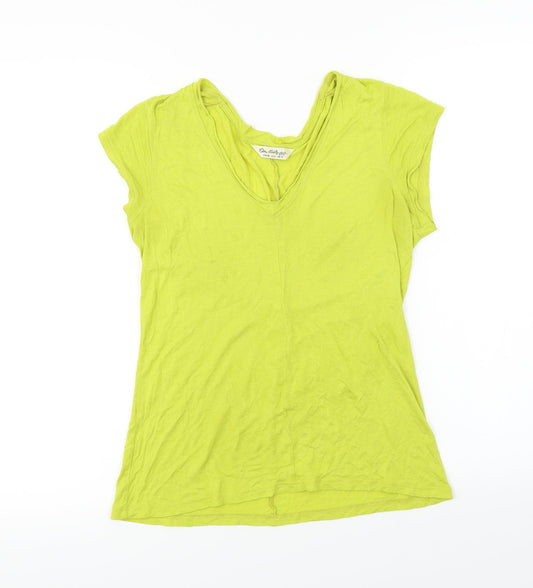 Womens UK Size 10 Miss Selfridge Yellow Basic T-Shirt