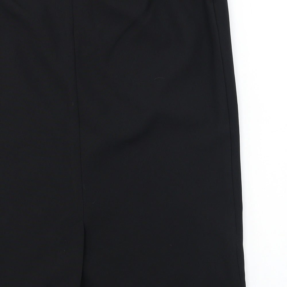 Brand and care label for George women’s black a-line skirt, size UK 34, in
