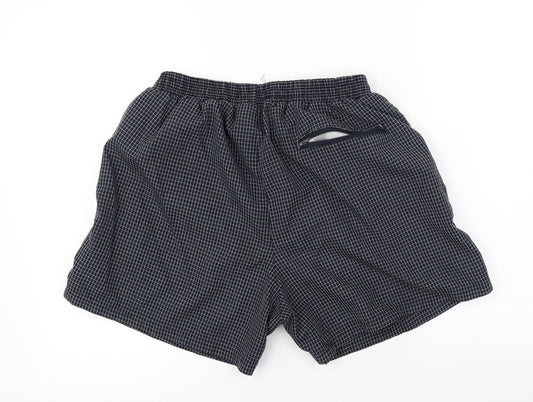 OCV Mens Grey Check Bermuda Shorts Size L