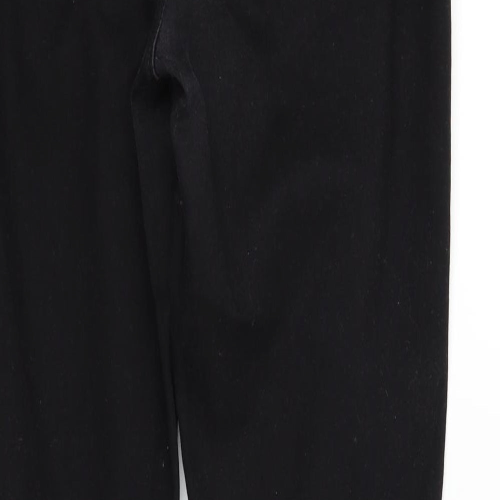 Brand and care label for Very women’s black straight jeans, size UK 12, 25-inch leg