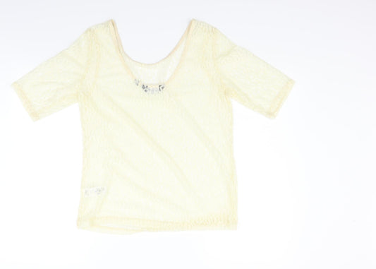 Womens UK Size 16 Dorothy Perkins Yellow Basic Blouse