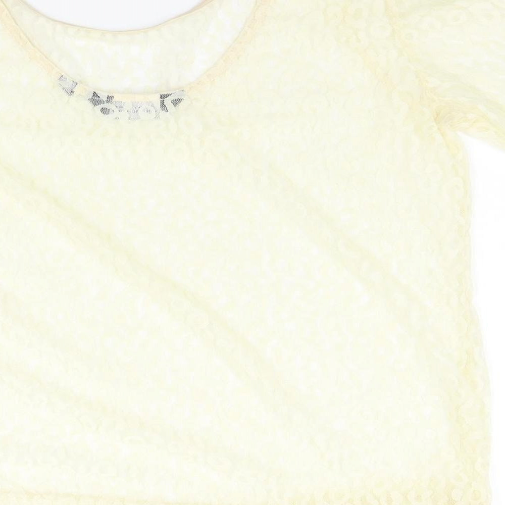 Womens UK Size 16 Dorothy Perkins Yellow Basic Blouse