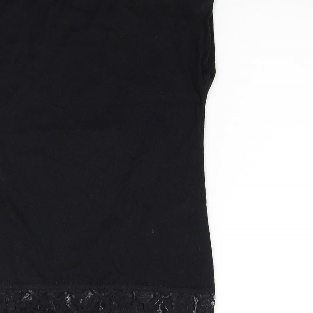 F&F Girls Black Basic T-Shirt Size 6-7 Years