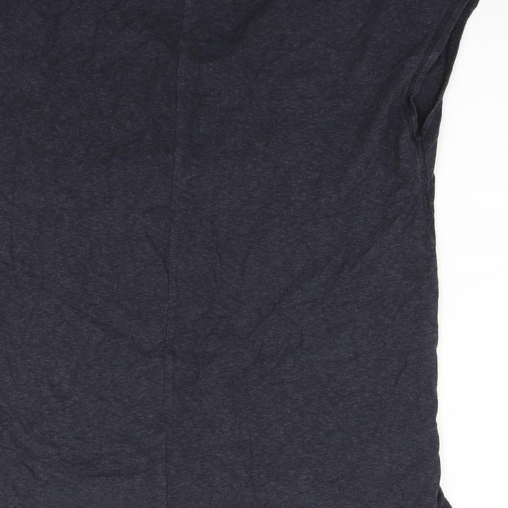 Womens UK Size 10 River Island Blue Basic T-Shirt