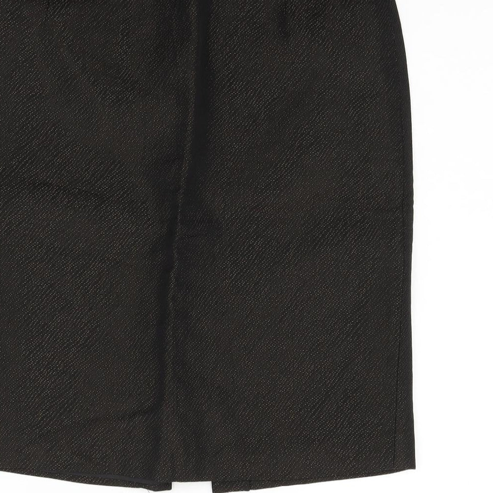 MADELENE Womens Black Flare Skirt Size 14