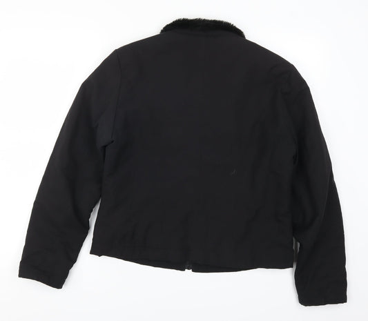 New Look Womens Black Jacket Coat Size 14