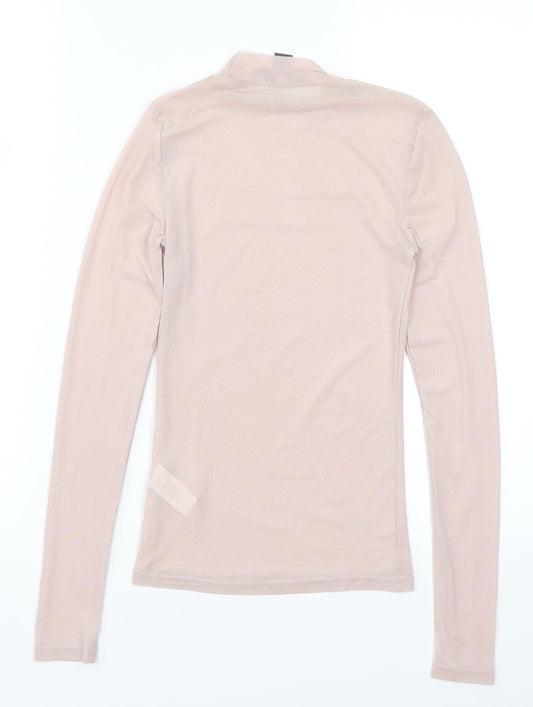 Primark Womens Pink Mesh Basic T-Shirt Size 4