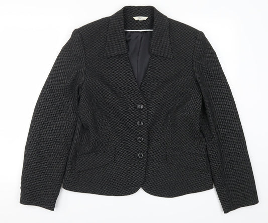 Additional front view of Klass women’s grey rayon jacket suit jacket, size UK 14