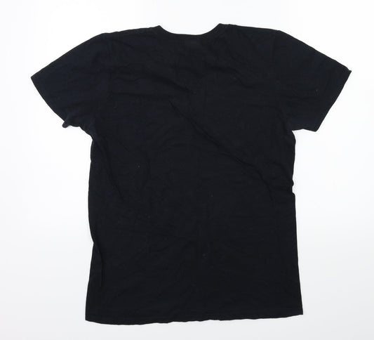 Gildan Womens Black Basic T-Shirt Size S - NO ROMANCE