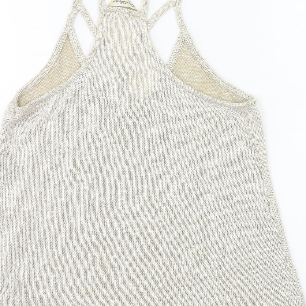 Miss Selfridge Womens Beige Basic Tank Size 6