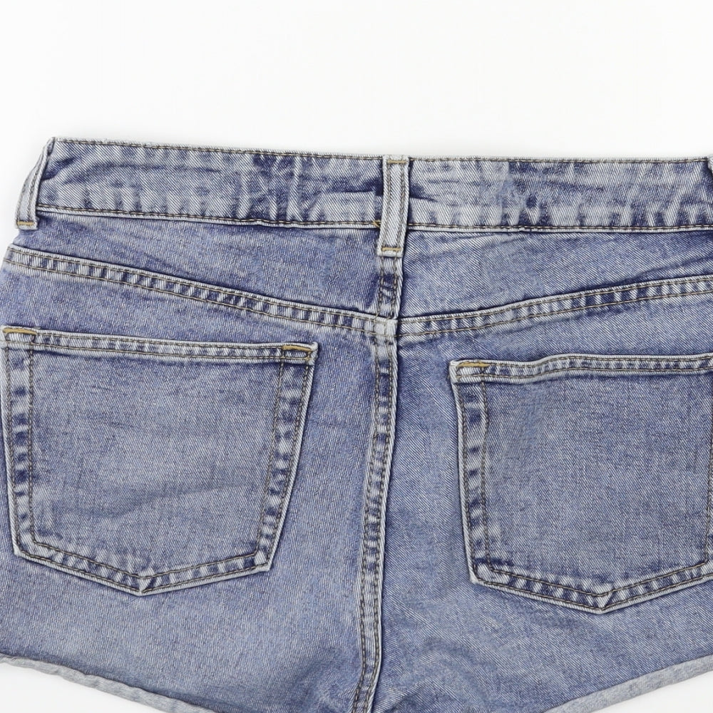 Topshop Womens Blue Hot Pants Shorts Size 28 in