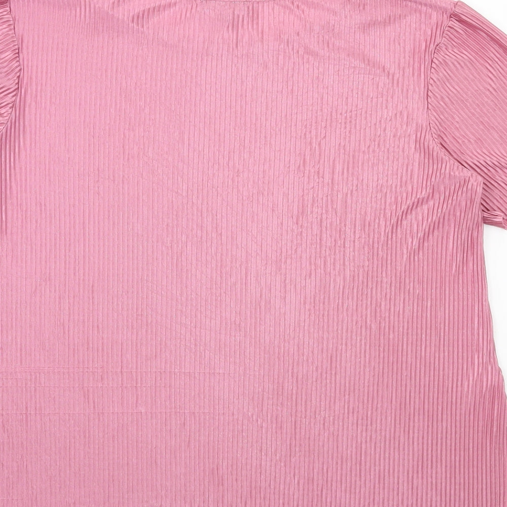 AYANAPA Womens Pink Basic T-Shirt Size 10