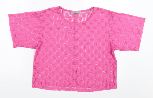 Atmosphere Womens Pink Basic T-Shirt Size 8