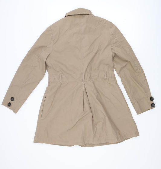 Papaya Womens Brown Overcoat Coat Size 12