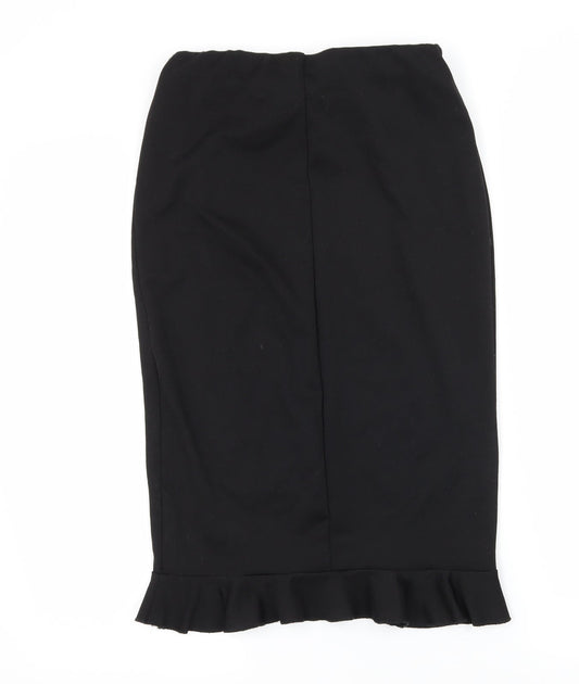 SheIn Womens Black Jersey Straight & Pencil Skirt Size M