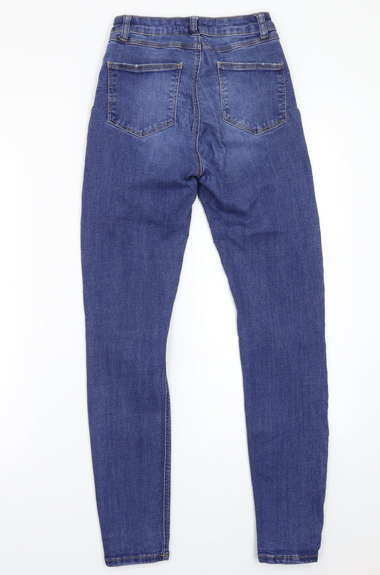 Denim & Co. Womens Blue Skinny Jeans Size 6 L27 in
