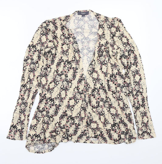 Studio Womens Blue Floral Cardigan Jumper Size 14
