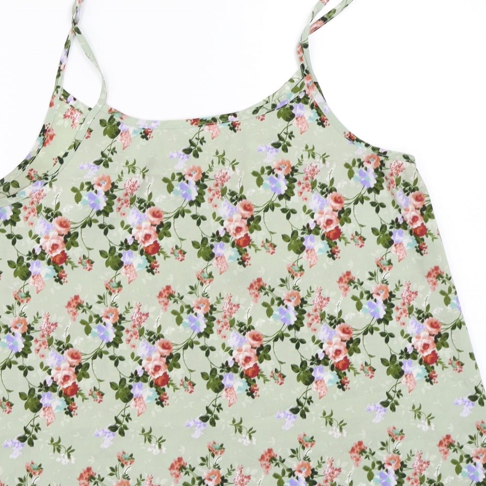 Womens UK Size 14 Peacocks Green Basic Tank