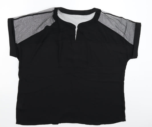Womens UK Size XL Emery Rose Black Basic Blouse