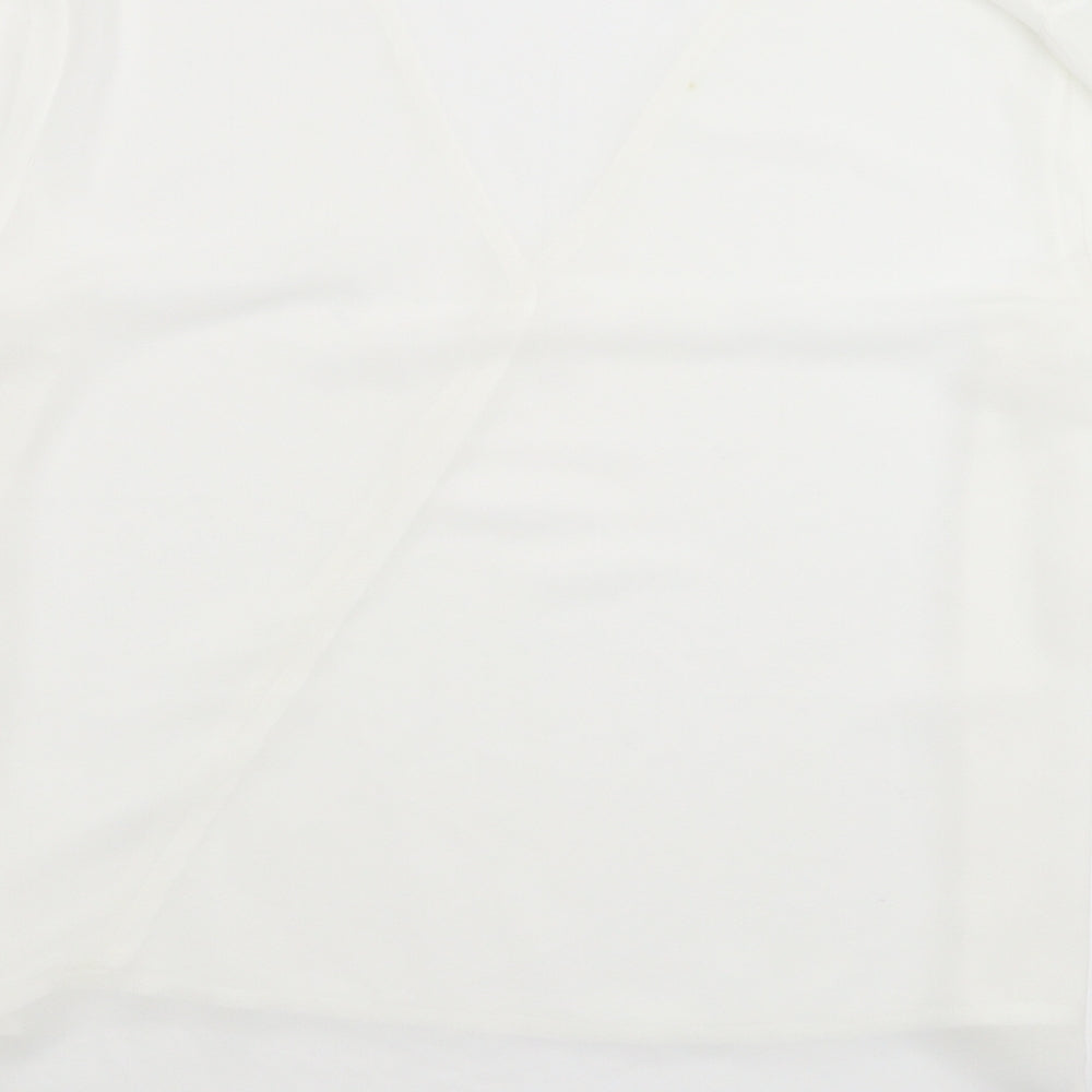 Womens UK Size 4XL Preworn White Basic Blouse