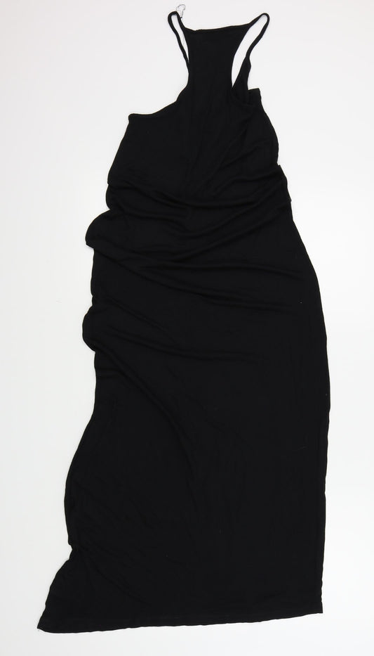 Topshop Womens Black A-Line Size 6