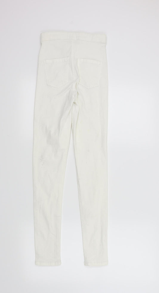 Topshop Womens White Skinny Jeans Size 26 L29 in