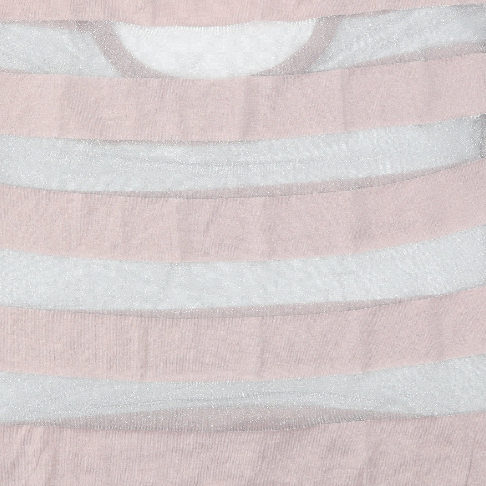 Dorothy Perkins Womens Pink Striped Pullover Jumper Size 10