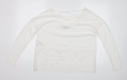 NEXT Womens White Basic Blouse Size 12
