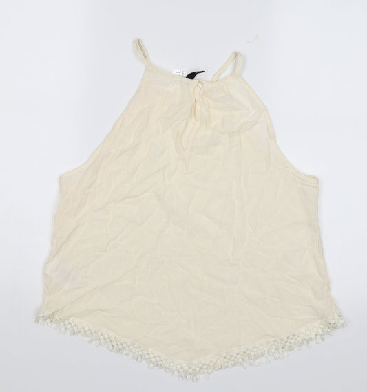 Womens UK Size 8 Divided White Camisole Blouse