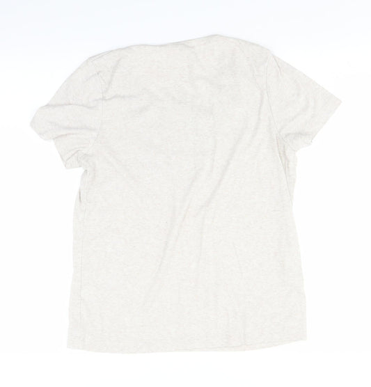 Womens UK Size M BM Beige Basic T-Shirt