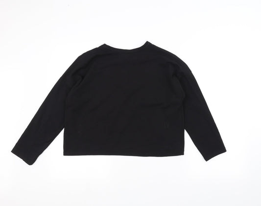 Papaya Womens Black Basic T-Shirt Size 10